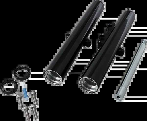 Arlen NESS Fork Legs – Black Anodized – Hot Legs – Custom Single Disc – Smooth – ’08-’13