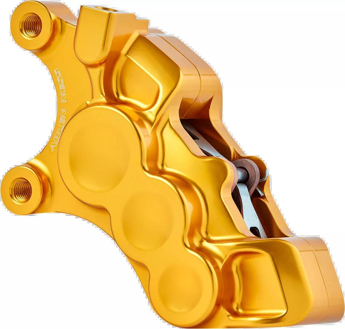Arlen Ness Gold 6-Piston Front Left Brake Caliper fits 2006-2026 Harley 11.8"