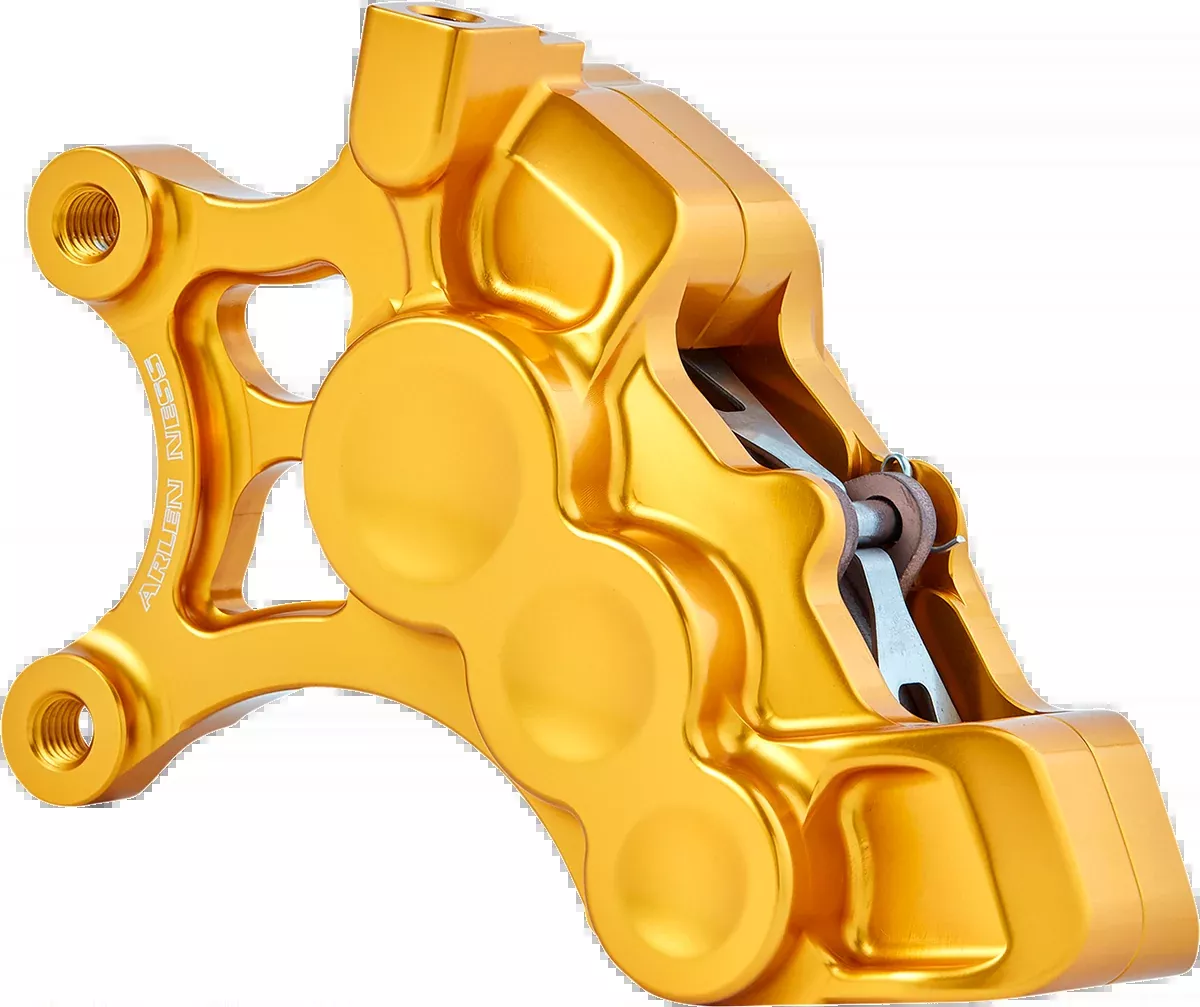 Arlen Ness Gold 6-Piston Front Left Brake Caliper fits 2006-2026 Harley 14"