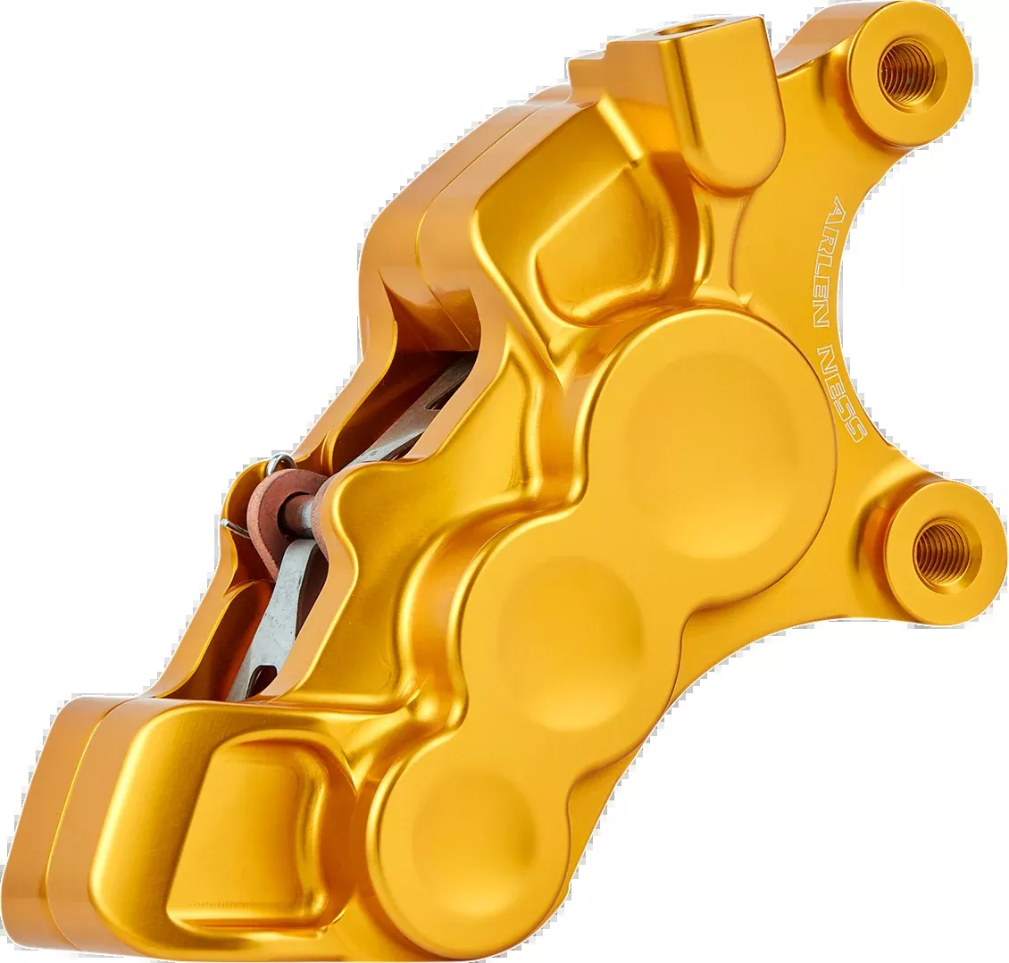 Arlen Ness Gold 6-Piston Front Right Brake Caliper fits 2006-2026 Harley 11.8"