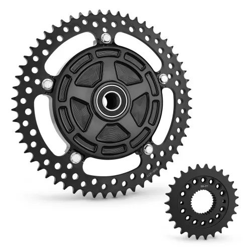 Arlen Ness Jagged Cush Chain Drive Conversion Kit for 2009-2026 Harley Touring - All Black
