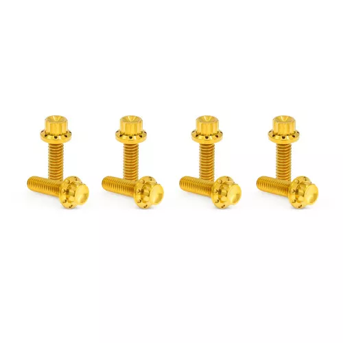 Arlen Ness Lifter Block Titanium 12-Point Bolt Kit for Harley - Gold