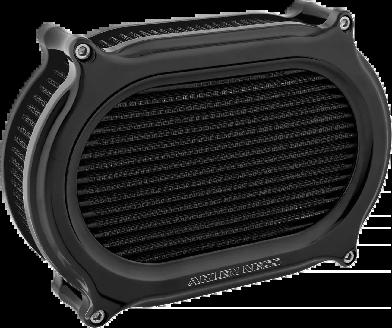 Arlen Ness Oval Stage 2 Black Air Filter Kit for 2017-25 Harley Touring Softail