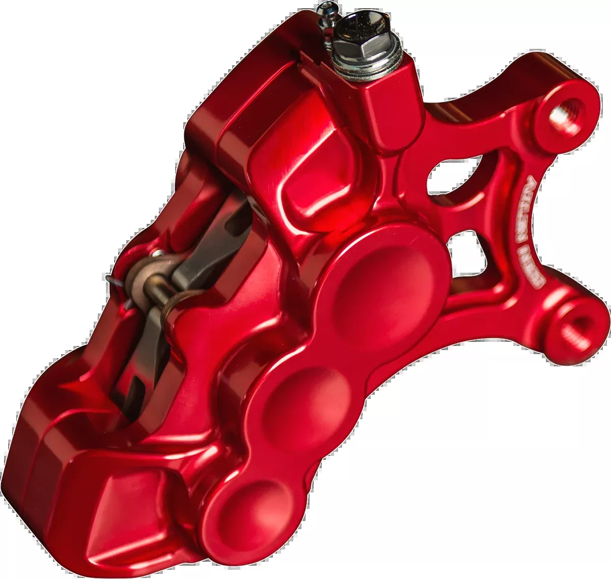 Arlen Ness Red 6-Piston Front Left Brake Caliper fits 2006-2026 Harley 11.8"