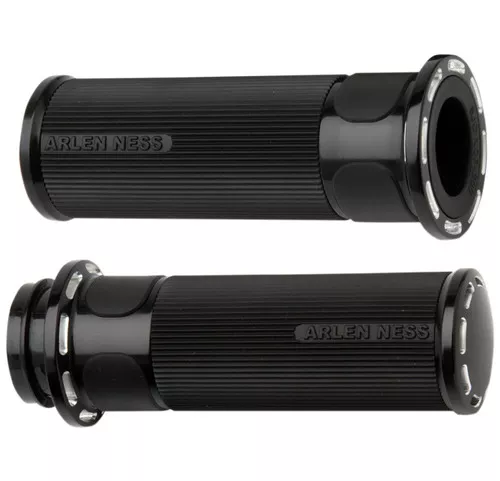 Arlen Ness Slot Track Black Handlebar Grips (07-301)