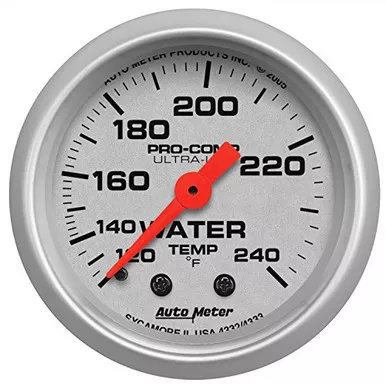 Auto Meter 4332 Ultra-Lite Mechanical Water Temperature Gauge 2 1/16"