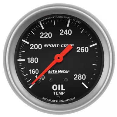 Autometer 140-280 Oil Temp Gauge 3441