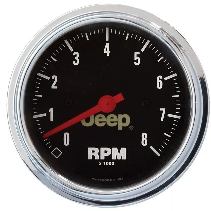 Autometer Jeep 52mm 73 OHMS Empty/8-12 OHMS Full Short Sweep Electronic Fuel Level Gauge