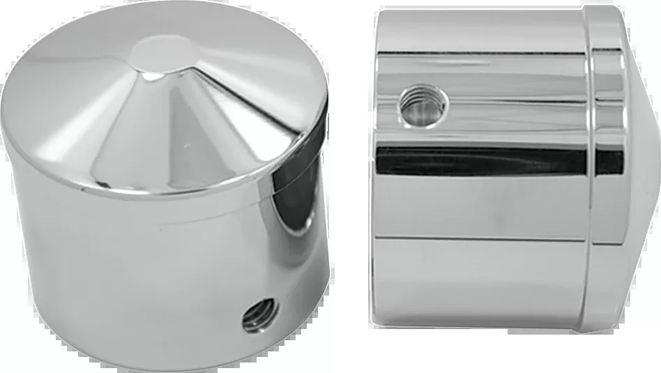 Avon Chrome 1" Front Axle Nut Covers 2007-2020 Harley Dyna Touring Softail FLHX