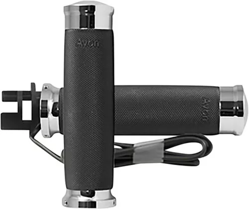 Avon Chrome/Black Contour Heated 1" Grips (IN-S-CC-85-C-H)