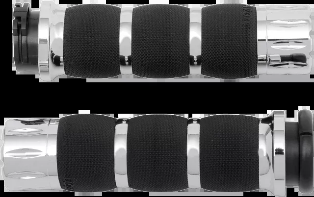 Avon Chrome Rival Air Handlebar Cable Hand Grips for 1980-2022 Harley Davidson