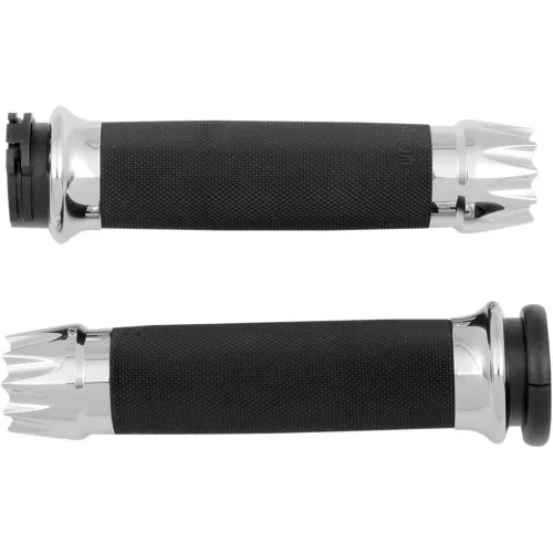 Avon Custom Contour Excalibur Grips for Harley Dual Cable - Chrome