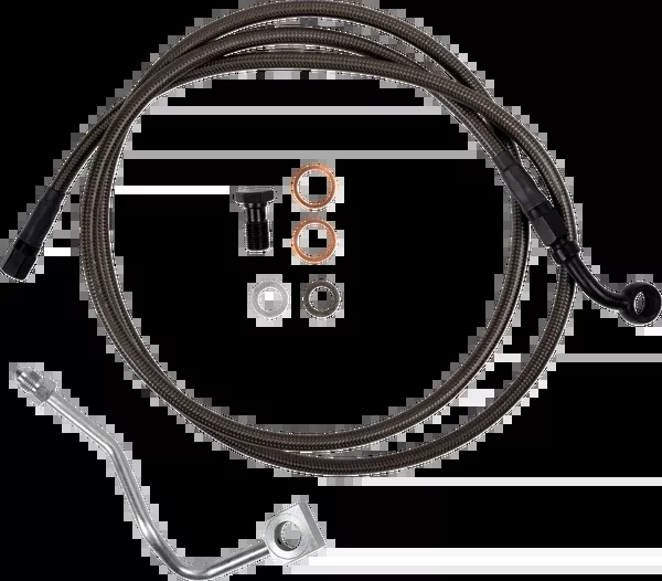 Barnett Brake Line – Upper – Carbon Coat W/ Black Fittings