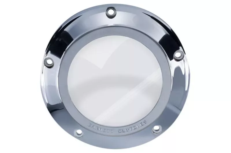 Barnett Performance Products Scorpion Series Clear Derby Covers for '07-17 Big Twin (Except '16 Dressers, '15 FLHCUL/FLHTKL) Clear/Chrome