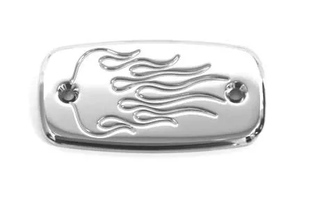 Baron Custom Master Cylinder Cover for M109R '06-Up & C50/T '07-Up -Flame, Chrome