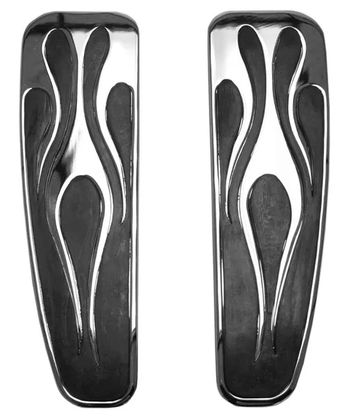 Baron Longboard Chrome Flame Driver Floorboards (BA-7002-03)