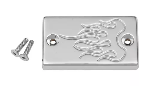 Baron Master Cylinder Chrome Flame Cover (BA-7686-03)