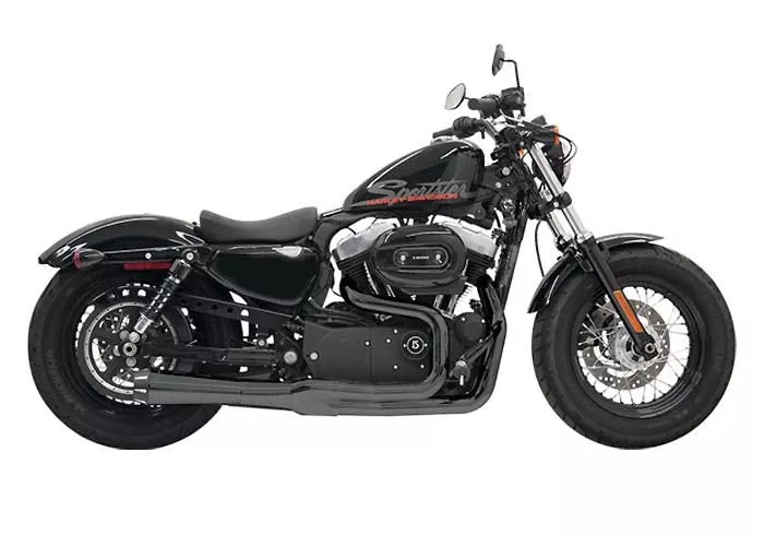 Bassani Exhaust Mega Power System for Harley Davidson Sportster Models '04-13 - Black