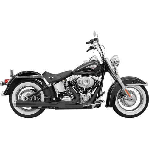 Bassani Long Road Rage 2-1 Exhaust System for 1986-2017 Harley Softail - Black