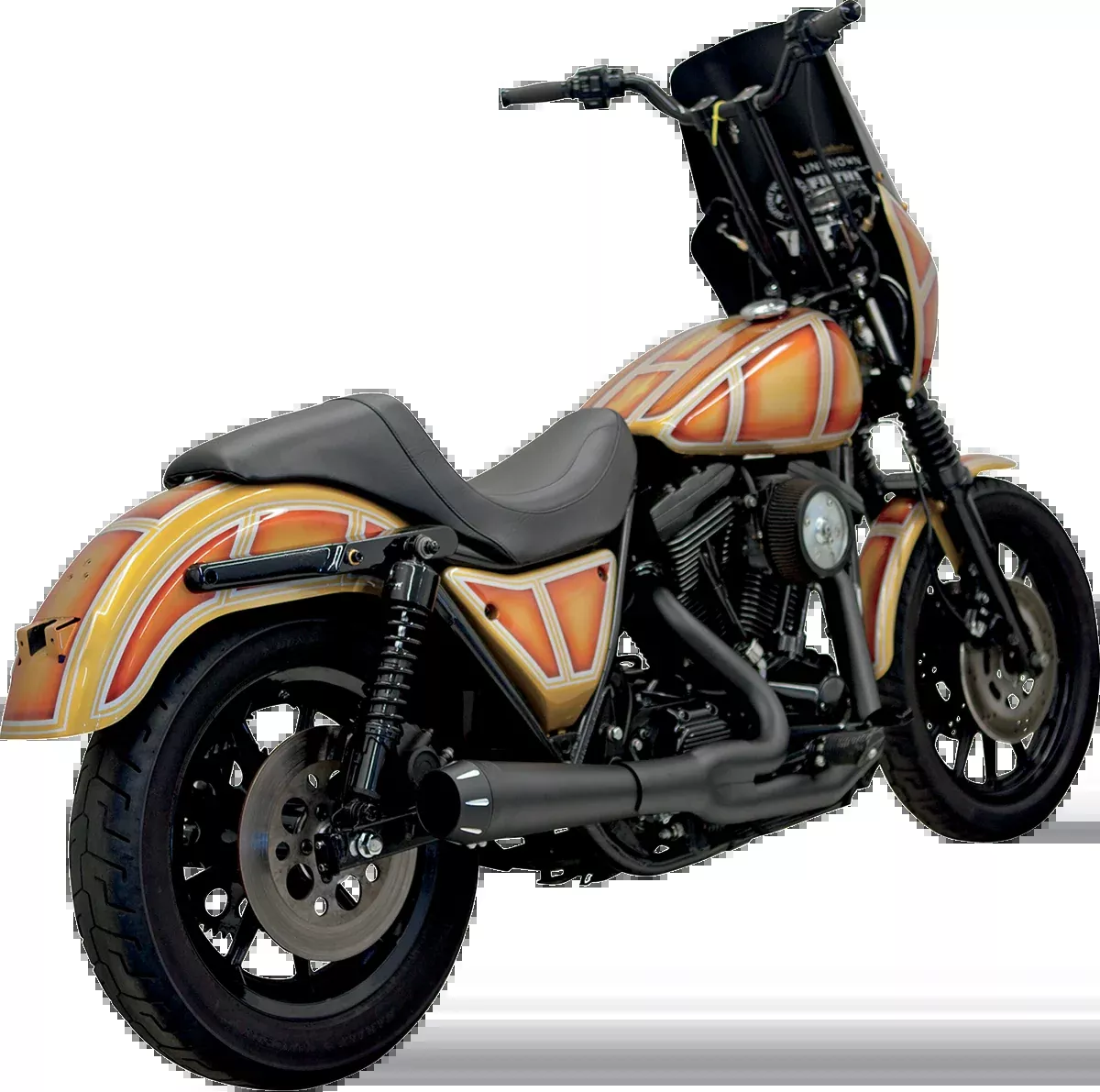 Bassani Road Rage 2-1 Black Exhaust System fits 1987-2000 Harley Davidson FXR