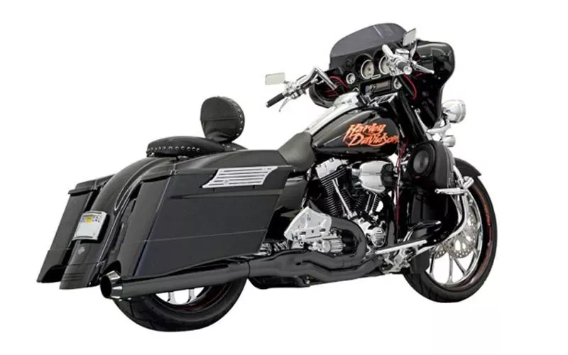 Bassani Road Rage II B1 Power 2:1 Exhaust System for '95-16 Harley Davidson FL Models - Black