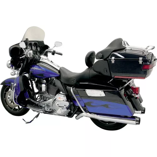 Bassani Road Rage II Left Side Pseudo Muffler for 2009-2016 Harley Touring -Chrome
