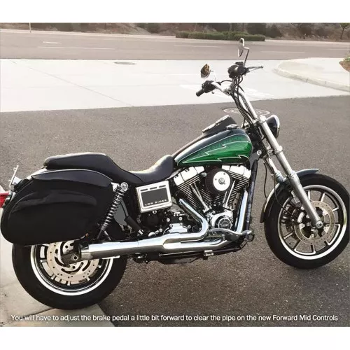 Bassani Road Rage Short Exhaust for 2006-2017 Harley Dyna - Chrome