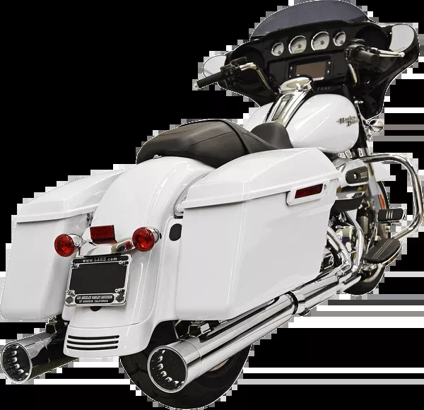 Bassani Xhaust DNT Straight Can Mufflers For FL - Chrome