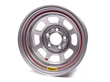 Bassett 15X8 IMCA Wheel D-Hole Silver 5x4.50 58DF3IS