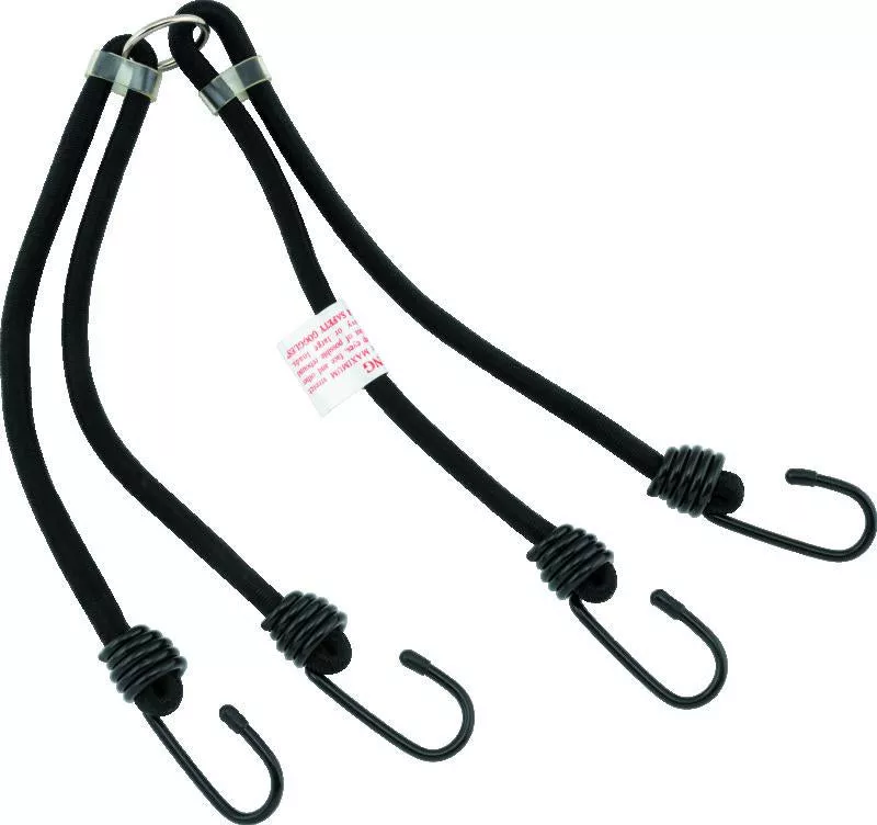 BikeMaster 24in Heavy Duty 4-Hook Bungee – Black