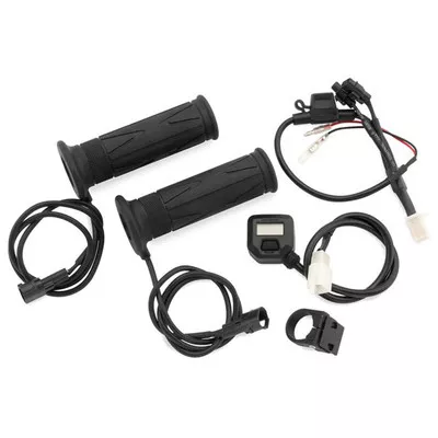 BikeMaster Heated Grips With LCD Vltage Display