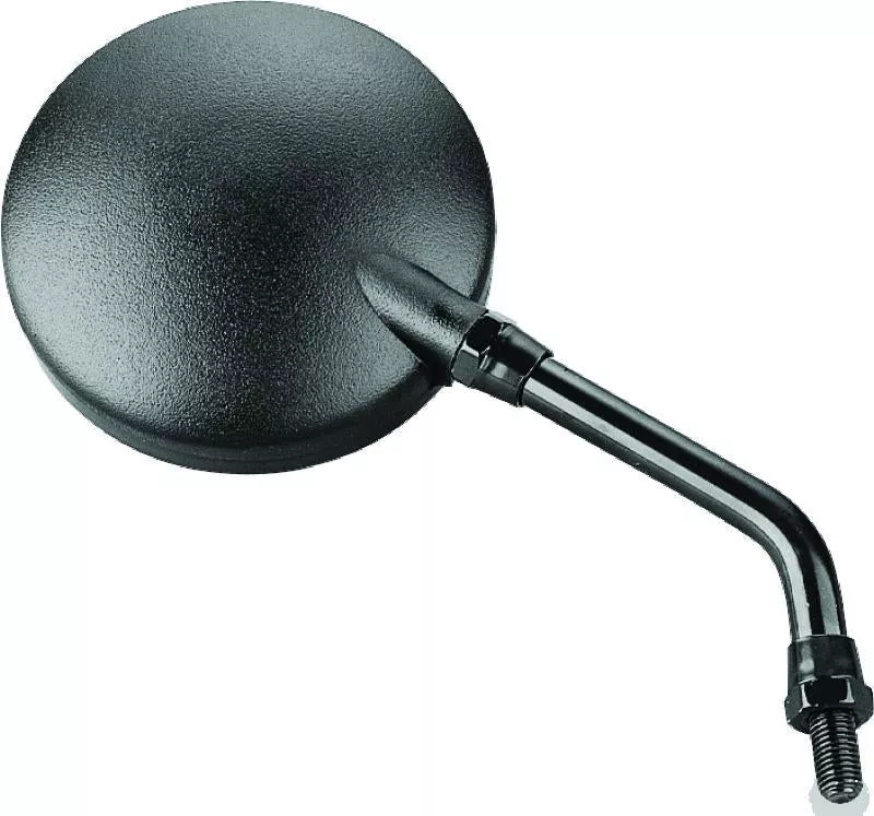 BikeMaster Round Mirror 6in Stem -10mm – Black