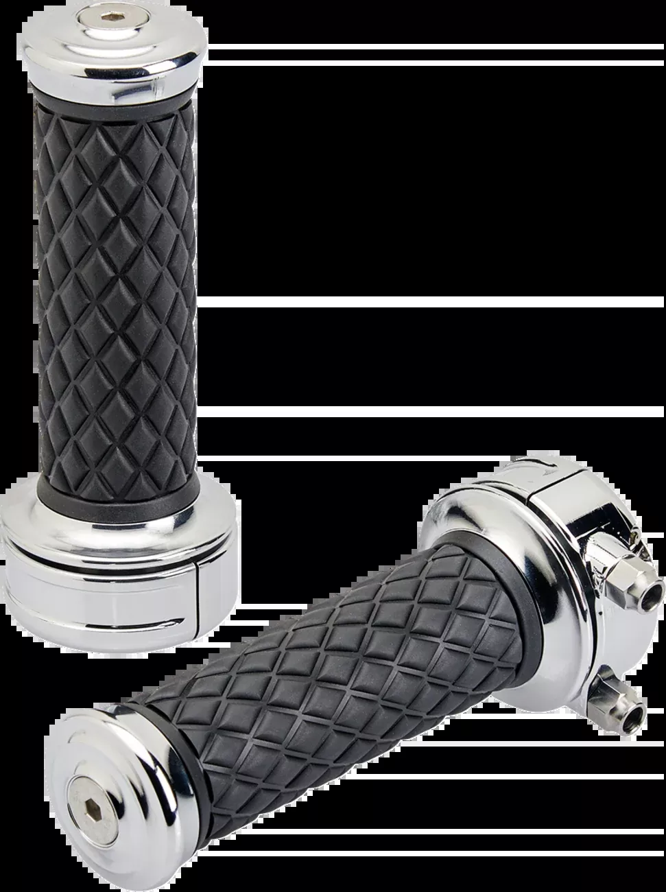 Biltwell Alumicore Grips - Custom - Chrome - 6606-105-01