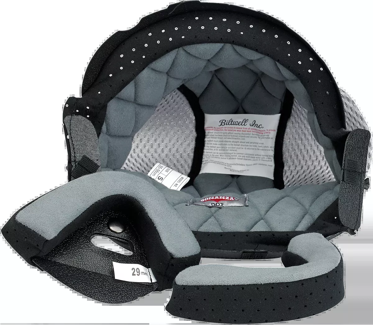 BILTWELL Bonanza Liner - Black/Gray - Medium 0001-011-5703