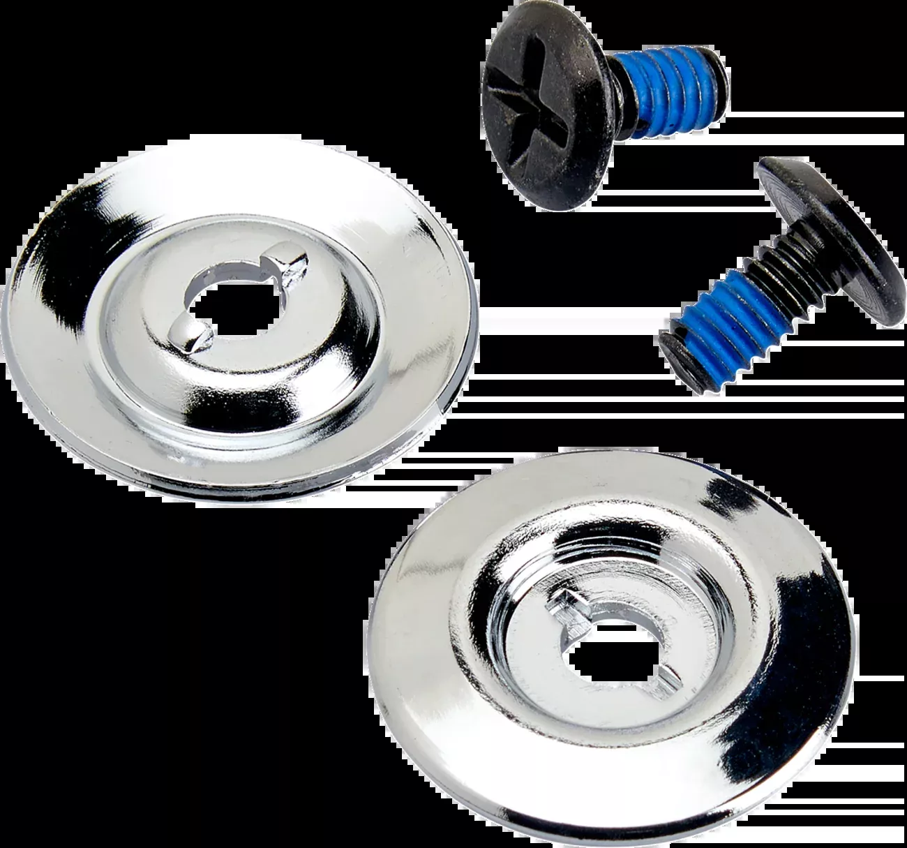 Biltwell Gen 2 Hardware Kit - Black Screw - Chrome Baseplate - 0034-150-62