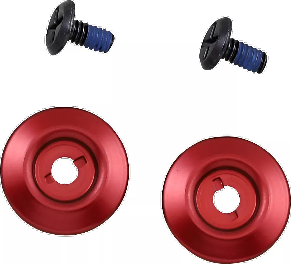 Biltwell Gen 2 Hardware Kit - Black Screw - Red Baseplate - 0034-150-64