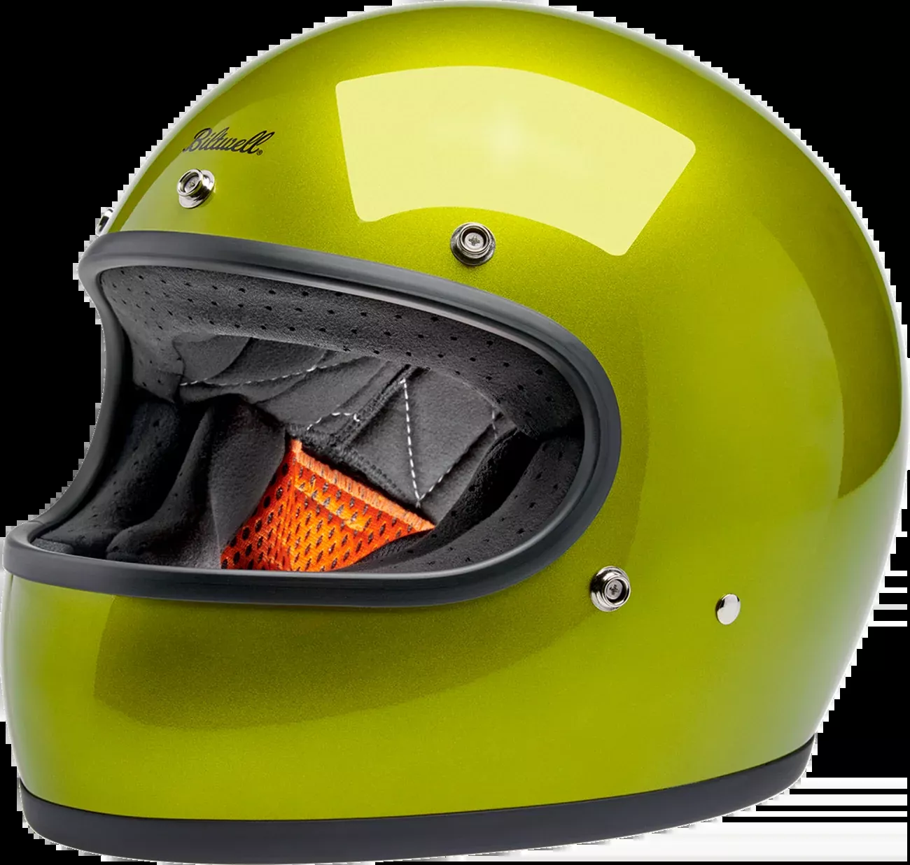 BILTWELL Gringo Helmet - Metallic Lime - Medium 1002-392-503