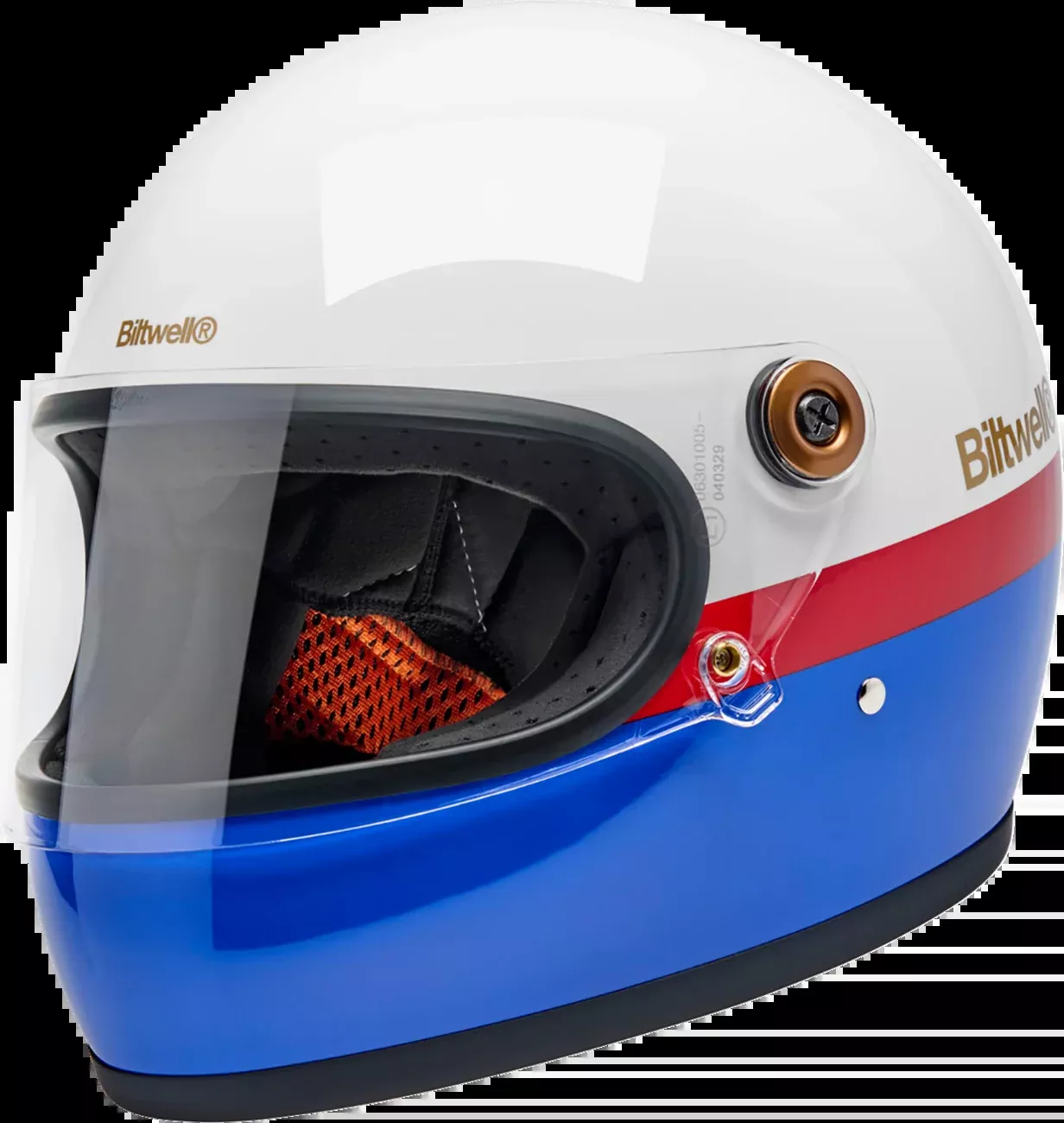BILTWELL Gringo S Helmet - Apex - White/Red/Blue - Medium 1003-5124-503