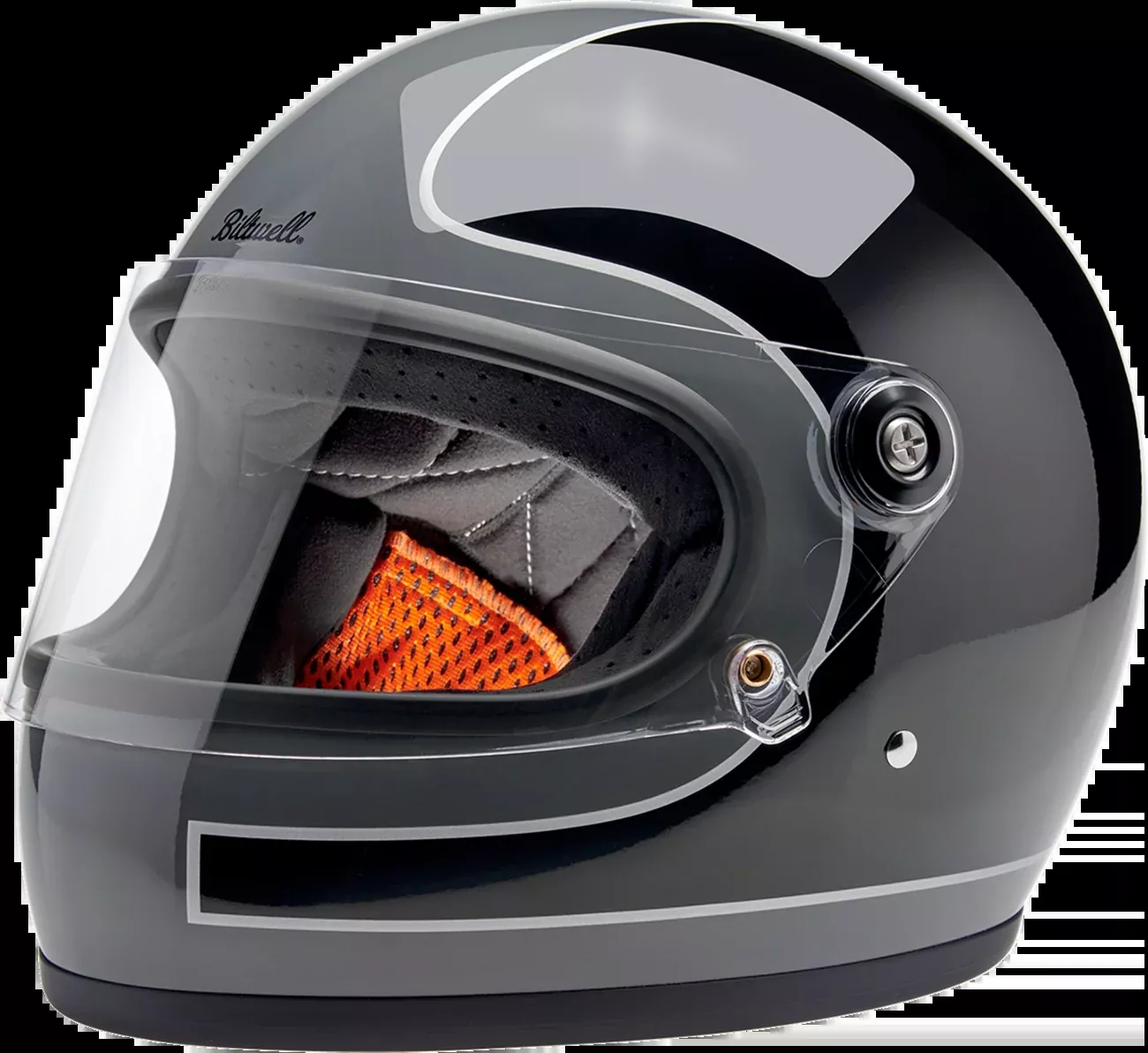 BILTWELL Gringo S Helmet - Tracker - Gloss Storm Gray/Black - Small 1003-562-502