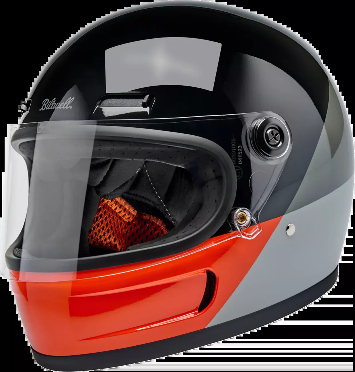 BILTWELL Gringo SV Helmet - Intersection - Black/Orange/Gray - Medium 1006-5128-503