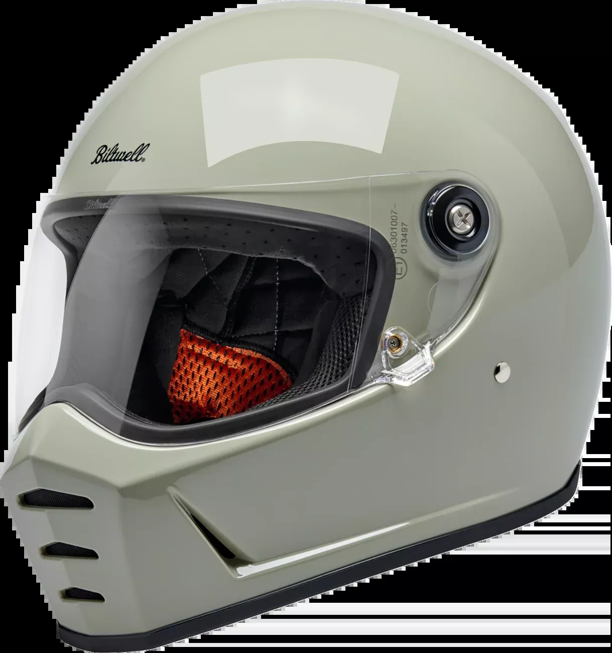 BILTWELL Lane Splitter Helmet - Gloss Chalk - Small 1004-196-502