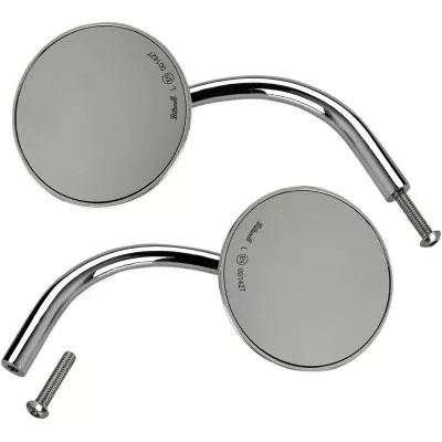 Biltwell Large Round Mirrors, Chrome