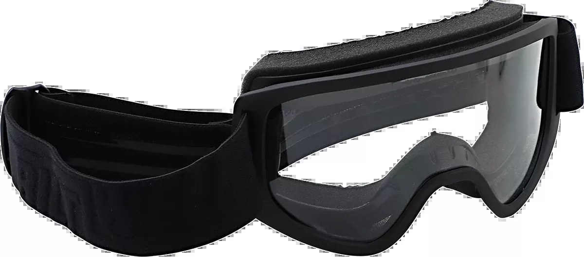 Biltwell Moto 2.0 Goggle - Blackout - Clear Lens - 2101-5101-017