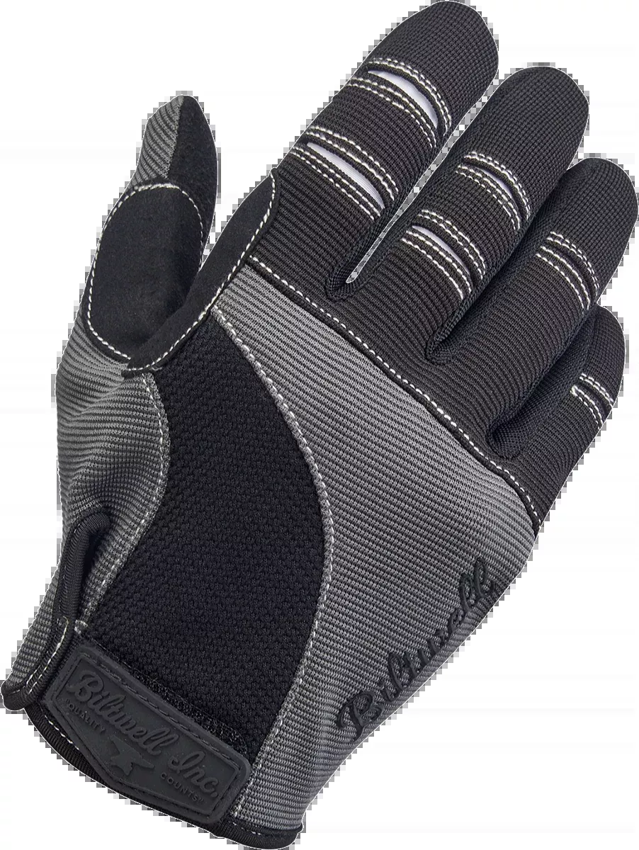 BILTWELL Moto Gloves - Gray/Black - Medium 1501-1101-003