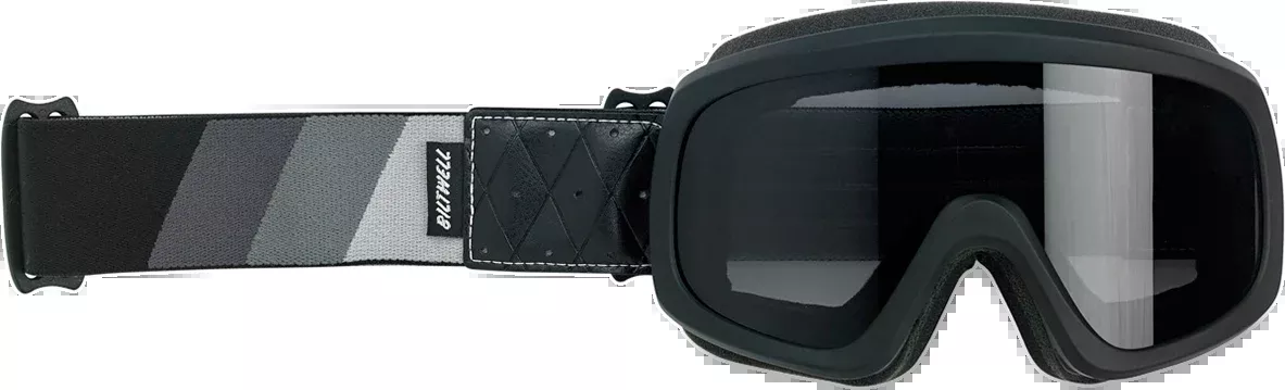 Biltwell Overland 2.0 Goggle - Tri-Stripe - Black/Silver/Gray - Smoke Lens - 2111-5102-002