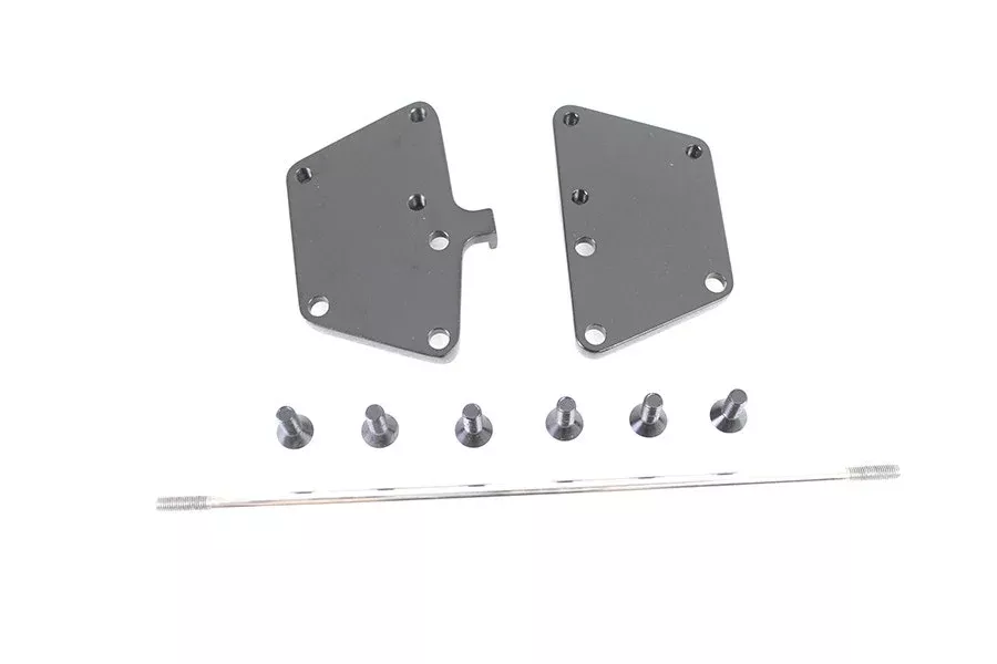 Black Extended Forward Control Adapter Plate Kit +3" Harley Softail FL FX 00-17