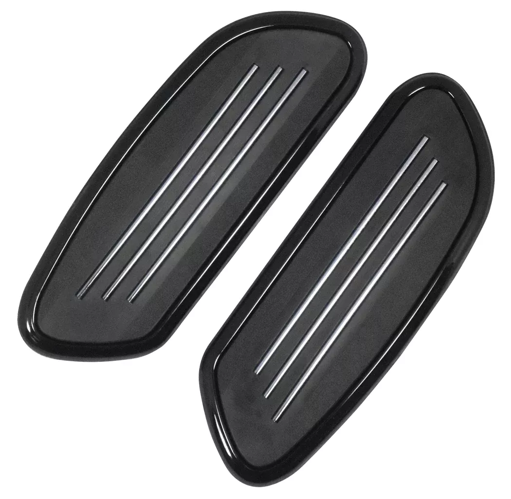 Black Passenger Streamliner Style Floorboards Harley Touring FLH/T 50420-04