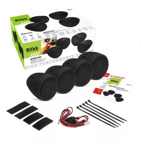 Boss Audio 1000 Watt Built-In Amp Bluetooth 3" Speaker Kit with Volume Control