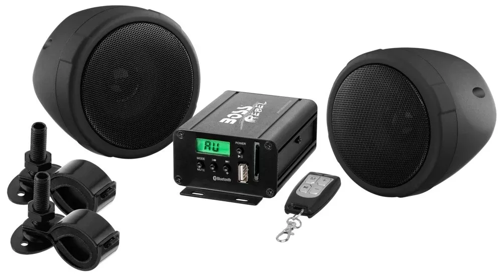 Boss Audio Systems Bluetooth Max Power 3" Speakers 600w Amplifier Remote MCBK520B