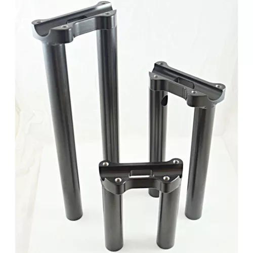 Bung King One Piece Lower Handlebar Riser for Harley - Black
